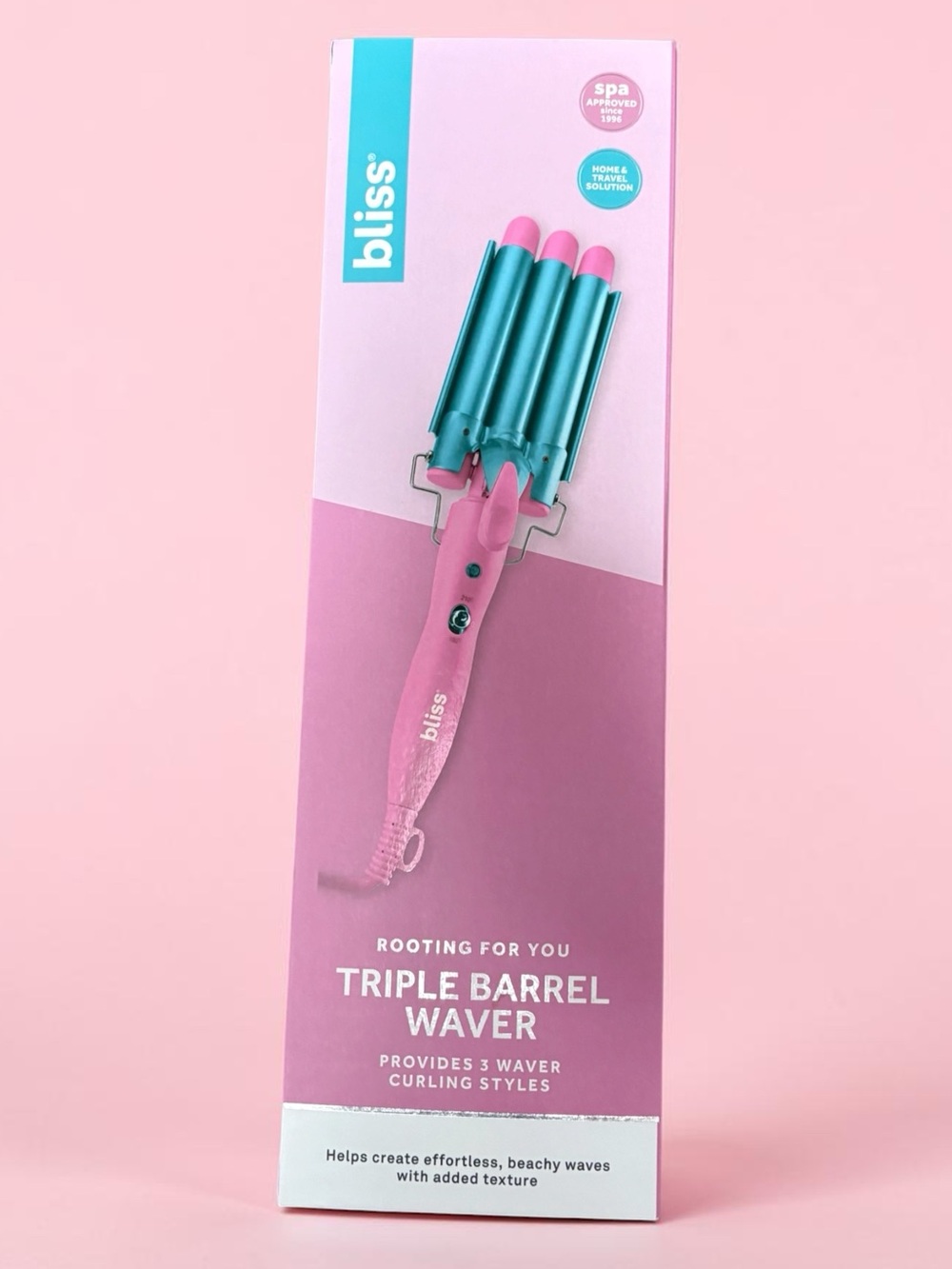 Bliss Pink & Teal Triple Barrel Waver